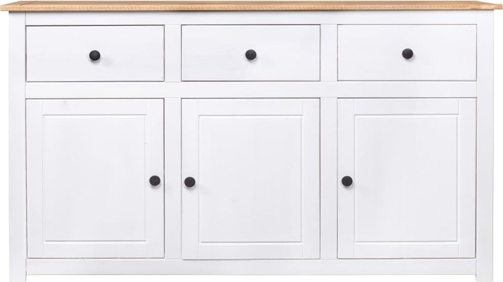 vidaXL Kredens biały 135x40x80 cm drewno sosnowe Panama Zdjęcie produktu 