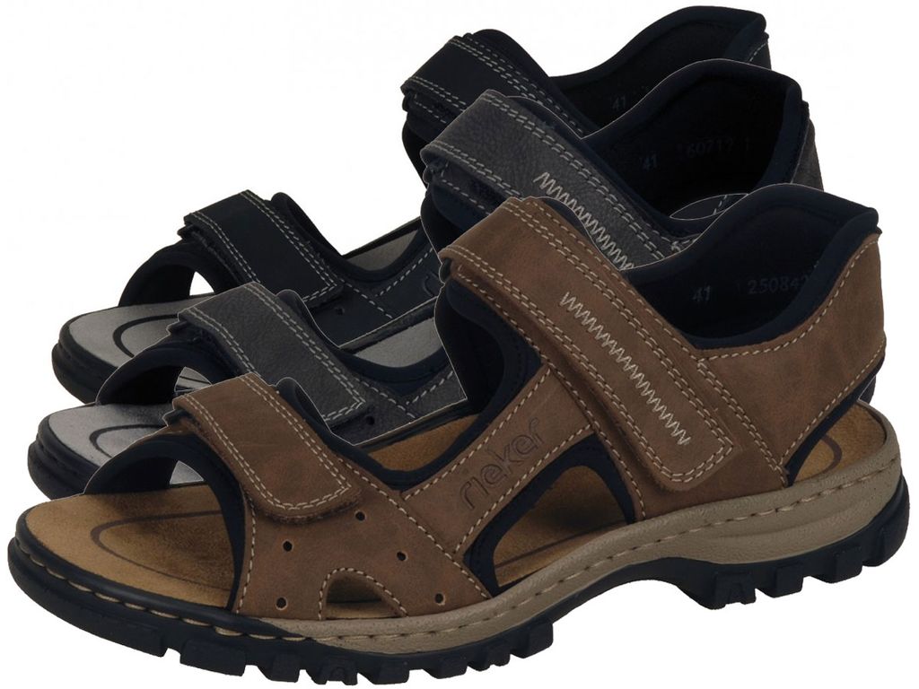 Rieker 25084 Schuhe Herren Trekking Sandalen , Größe:43 EU, Farbe:Braun