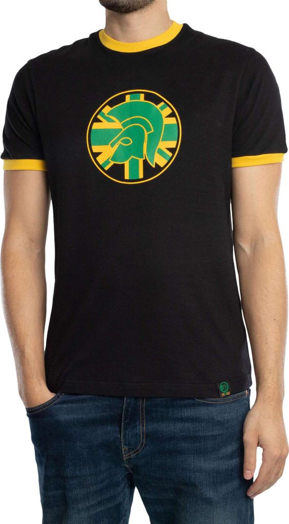 Trojan Flaggen-Logo-T-Shirt, Schwarz XXL