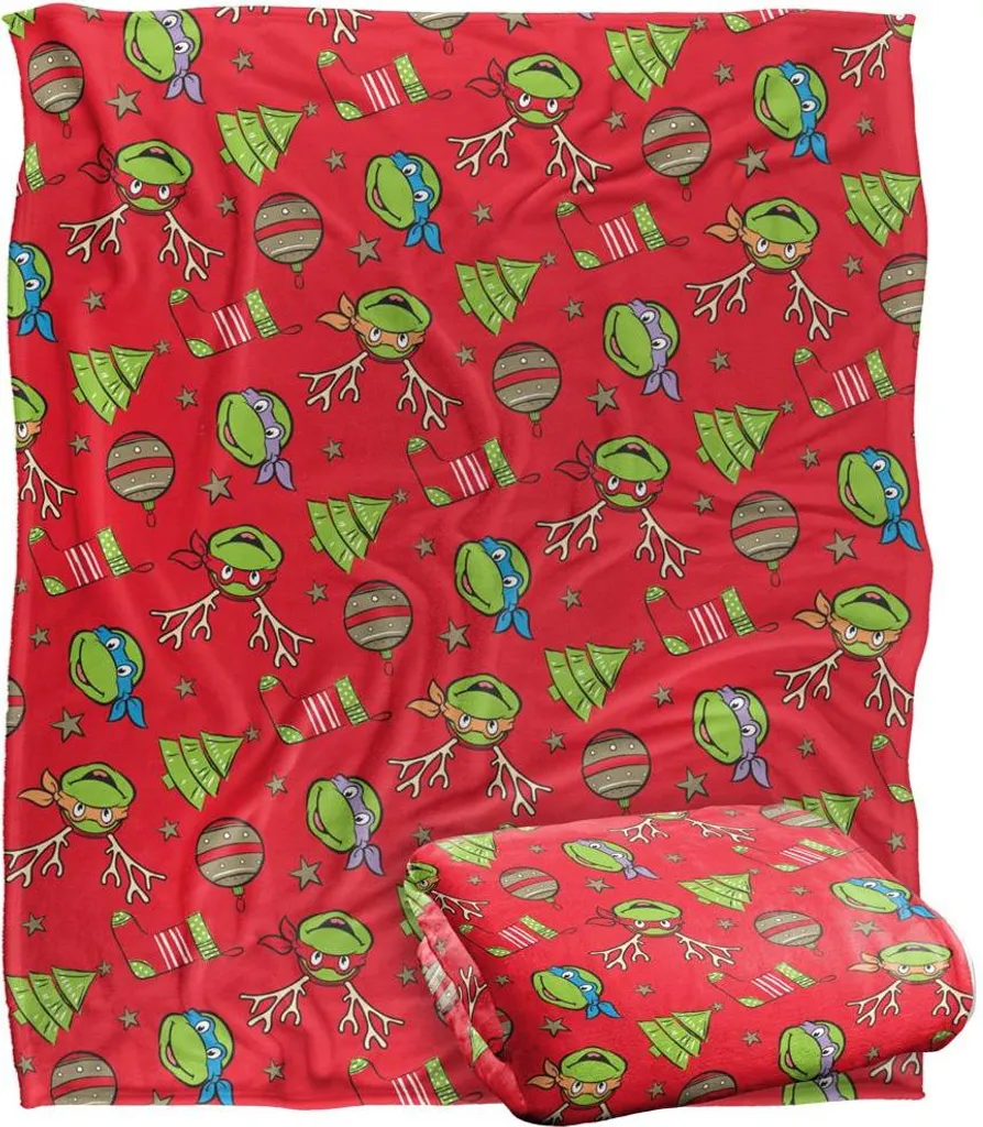 Couverture TMNT Supersoft Soyeuse Multicolore Noël 152cm x 127cm - 2