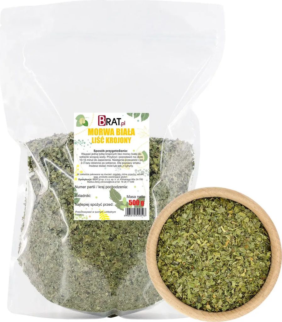Moruša biela - rezané listy 500g Obrázok produktu 