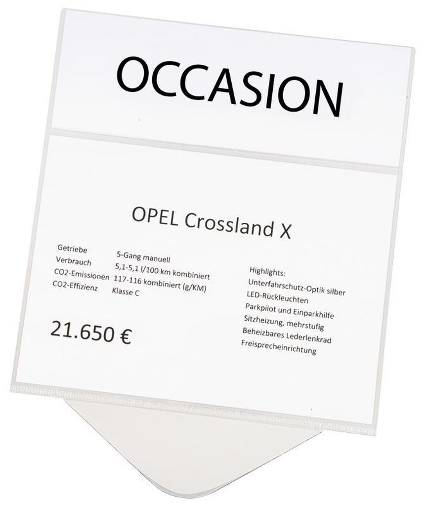 Individuell gestaltbare Verkaufsschilder, zum Klemmen Produktbild 