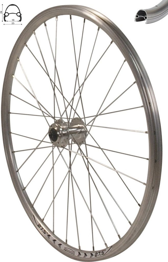 REDONDO 27,5 Zoll Vorderrad Laufrad – Mit WTB Felge, Novatec Nabe, 15 Mm Steckachse, Für Disc-Bremsen