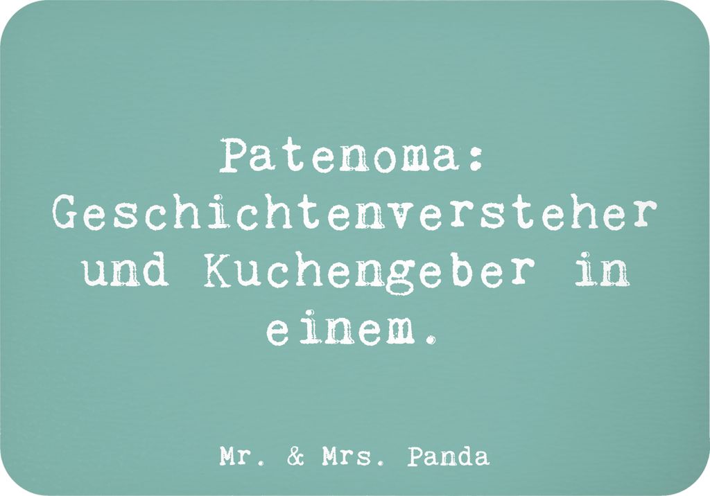 Mr. & Mrs. Panda magnet Spruch Patenoma - Meeresbrise - Geschenk, herzerwärmende Sprüche, rechteckmagnet, Familienbindung, Weihnachten, Geschicht...