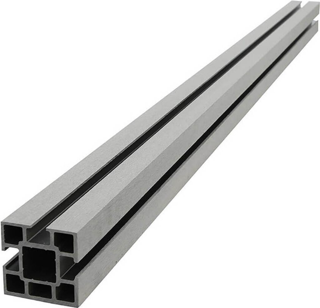 WPC Pfosten für Sichtschutzzaun Sichtschutz V2, silber, H Produktbild 