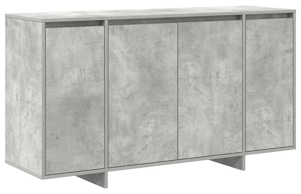 Buffet 135 cm gris béton vidaXL : la solution rangement gain de place