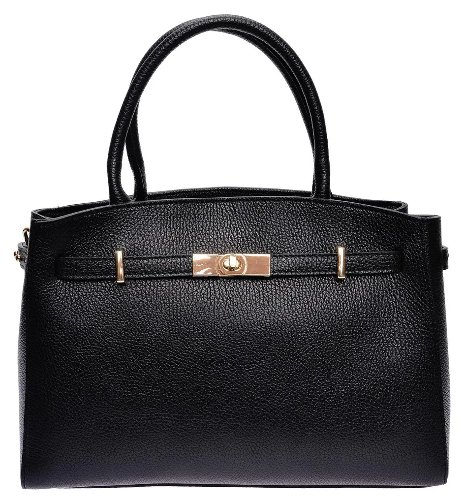 Grand Tote Bag SS26 IR 181T Nero Isabella Rhea en Cuir Rigide de Qualité