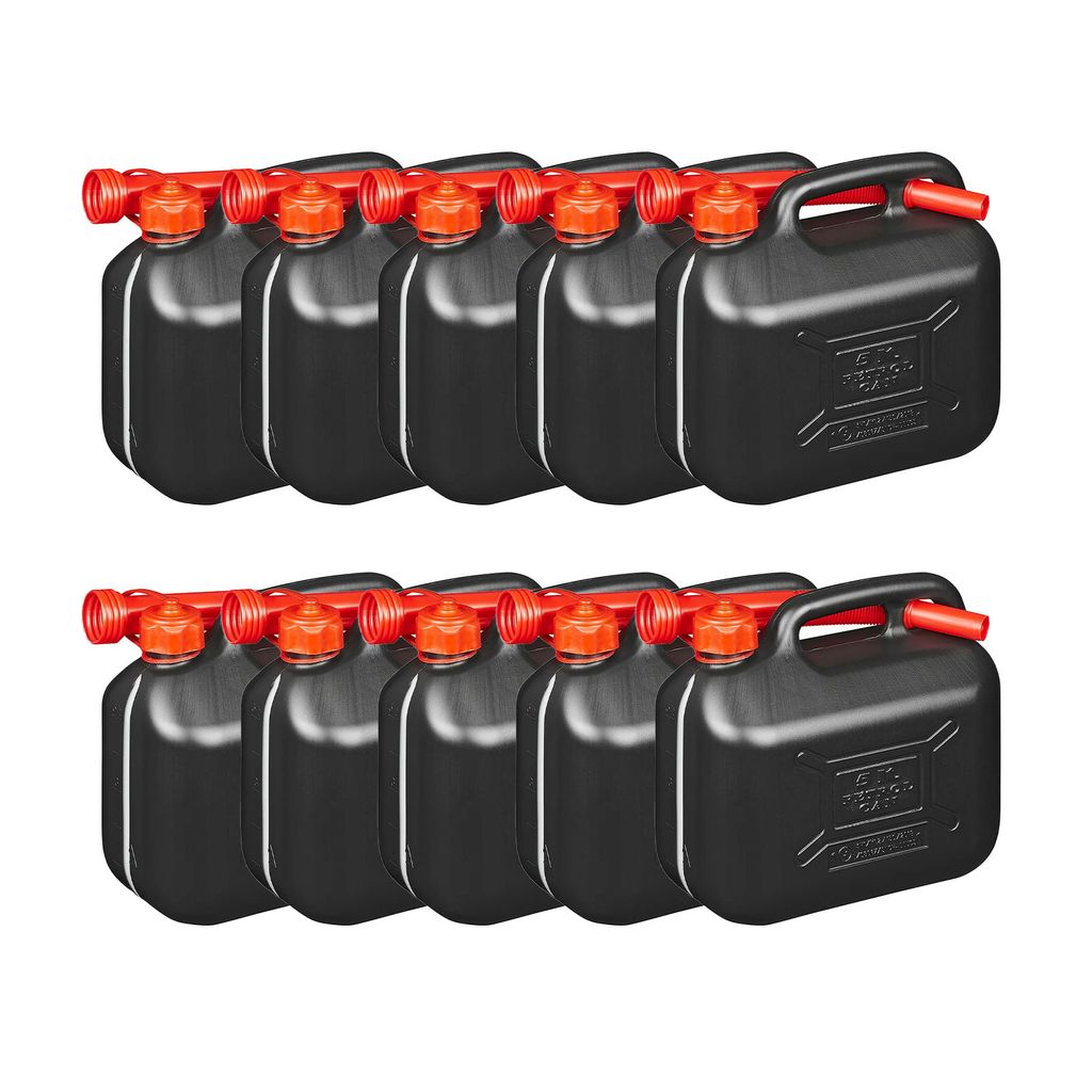 10x Kraftstoffkanister 5L sw Kunststoff Reserve Diesel Benzinkanister UN-