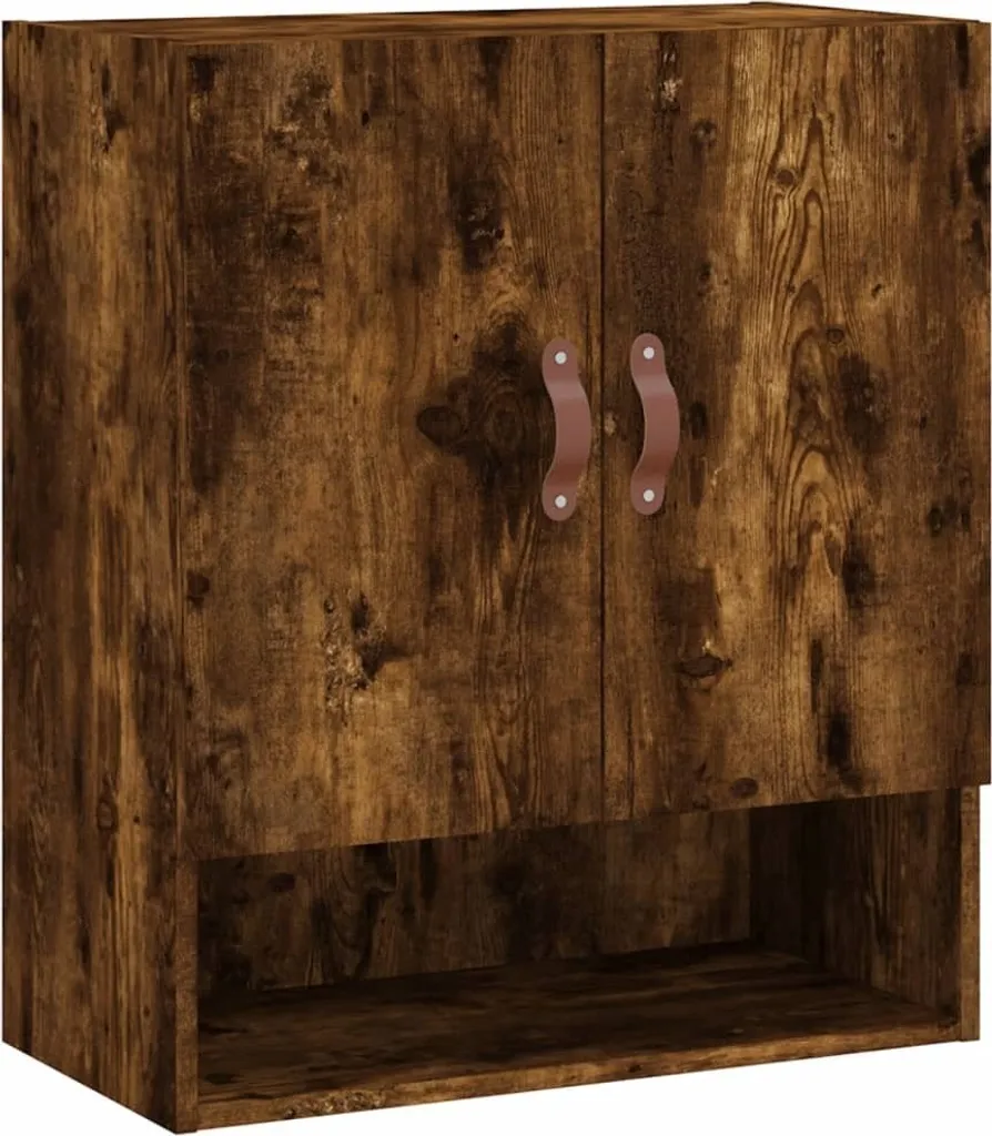 Armadietto Pensile SYFAX™ Rovere Fumo 60x31x70 cm | Qualità Premium
