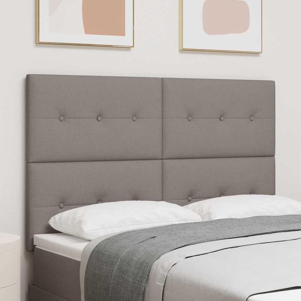 Möbel Kopfteil mit Knopfheftung Taupe 140 cm Stoff - Kopfteile 3337825