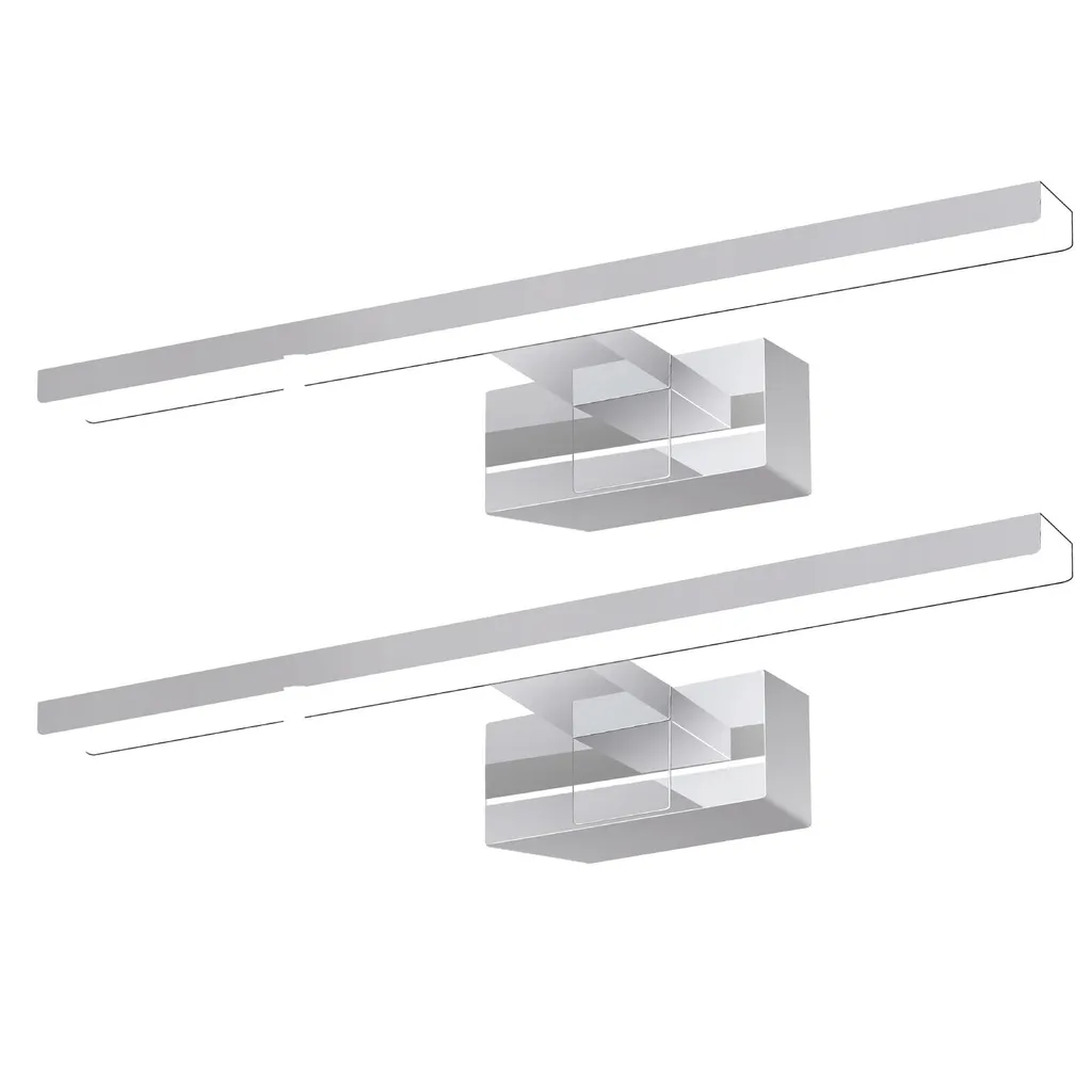 ZMH LED lampada a specchio lampada da parete bianca 2ER IP44 lampada da parete bianco neutro 4000K luce a prova di umidità 6W 30CM per cantina cucina armadio