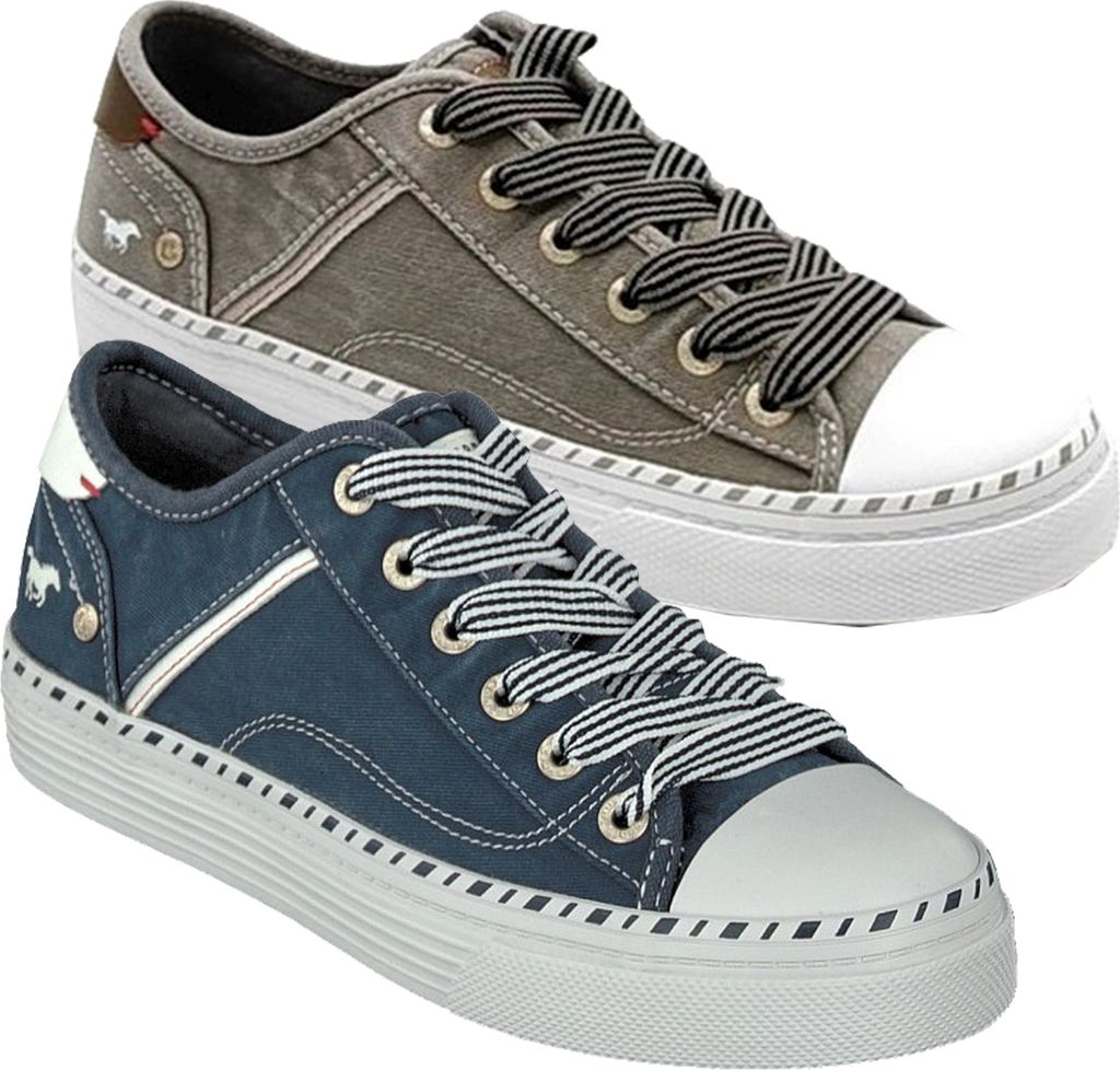 Mustang Damen Schnürschuhe Halbschuhe Sneaker 1376-301, Größe:39 EU, Farbe:Grau