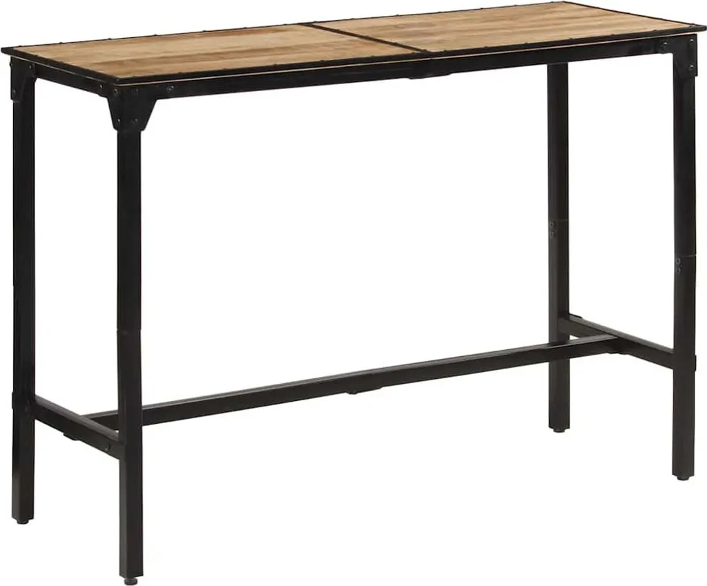 vidaXL Table de Bar 150x55x107 cm en Bois de Manguier Massif Rugueux