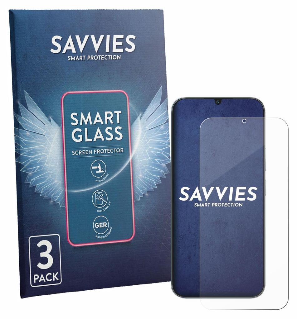 3x Savvies Schutzglas Folie für realme Narzo 100 Lite 5G 9H Panzer Schutzfolie Glas Displayschutz klar transparent
