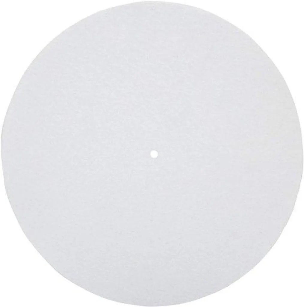 Couvre-plateau vinyle blanc anti-vibration - Accessoire audiophile HD