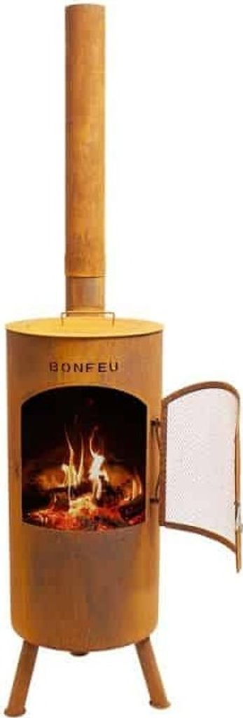 Piece ogrodowe BonFeu BONTINO Corten - Ø 35 cm x wys. 164 Zdjęcie produktu 