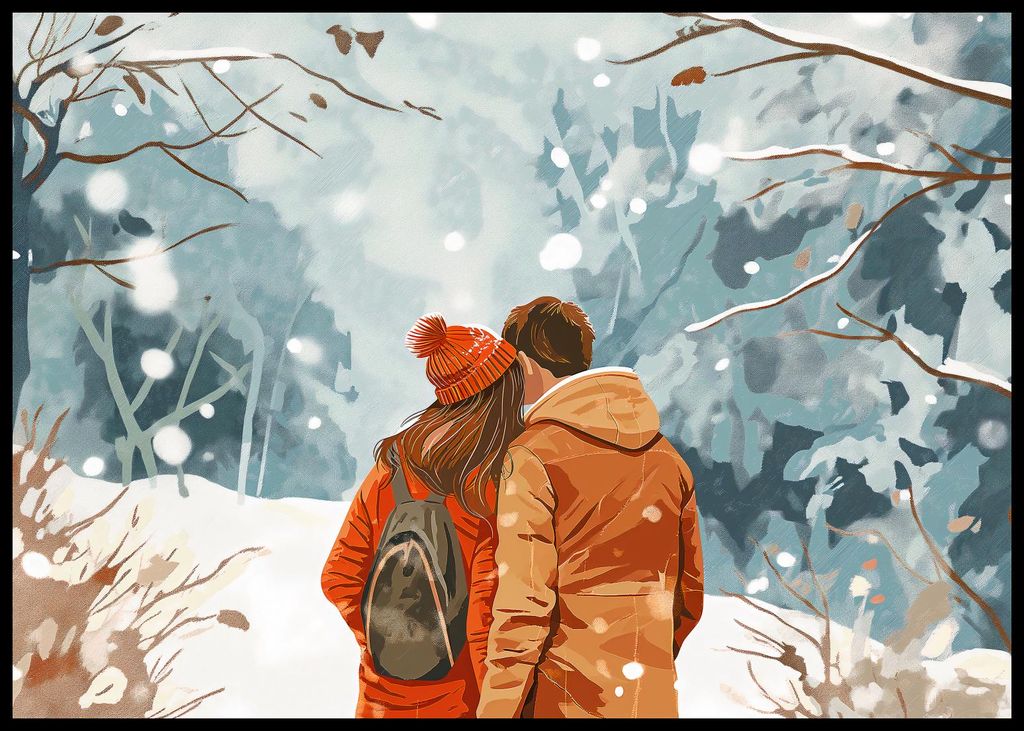 Plakat 84,1x59,4cm Gemeinsam im Schnee