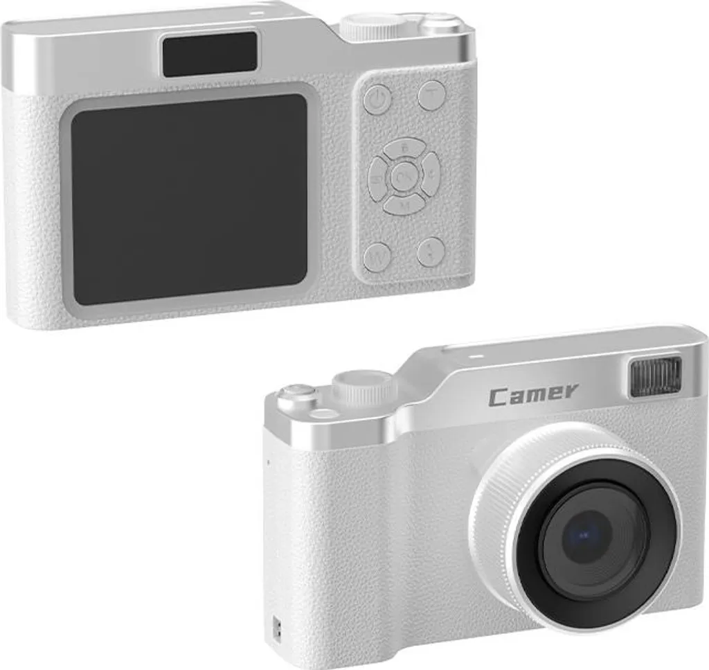 Appareil photo numérique blanc INF avec zoom optique 5x et Vidéo 1080p
