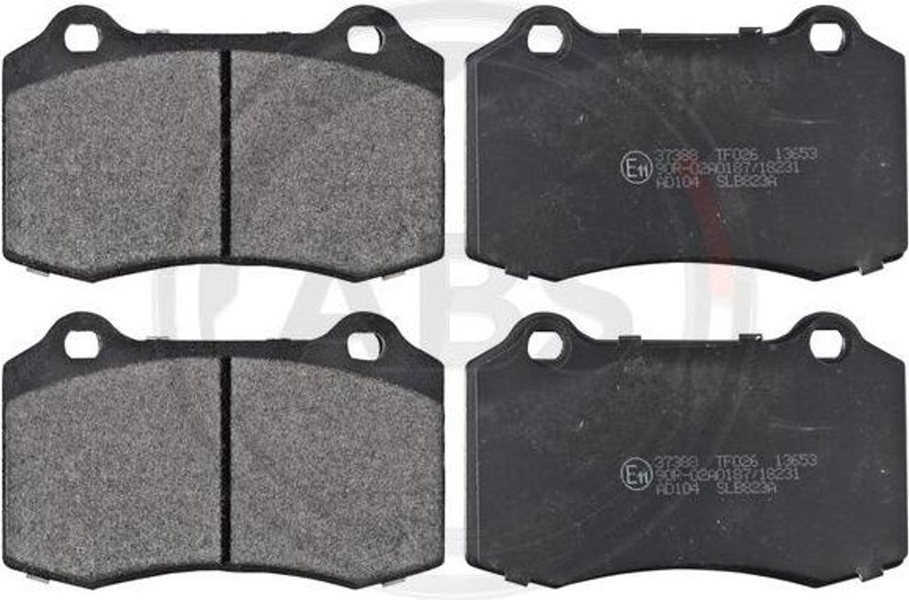 A.B.S. 37388 Bremsbelagsatz, Scheibenbremse OE 5174327AA kompatibel mit 300 C, DS3, S-Type, XJ, XK8, XK8er, Cherokee, 208, S60, V70
