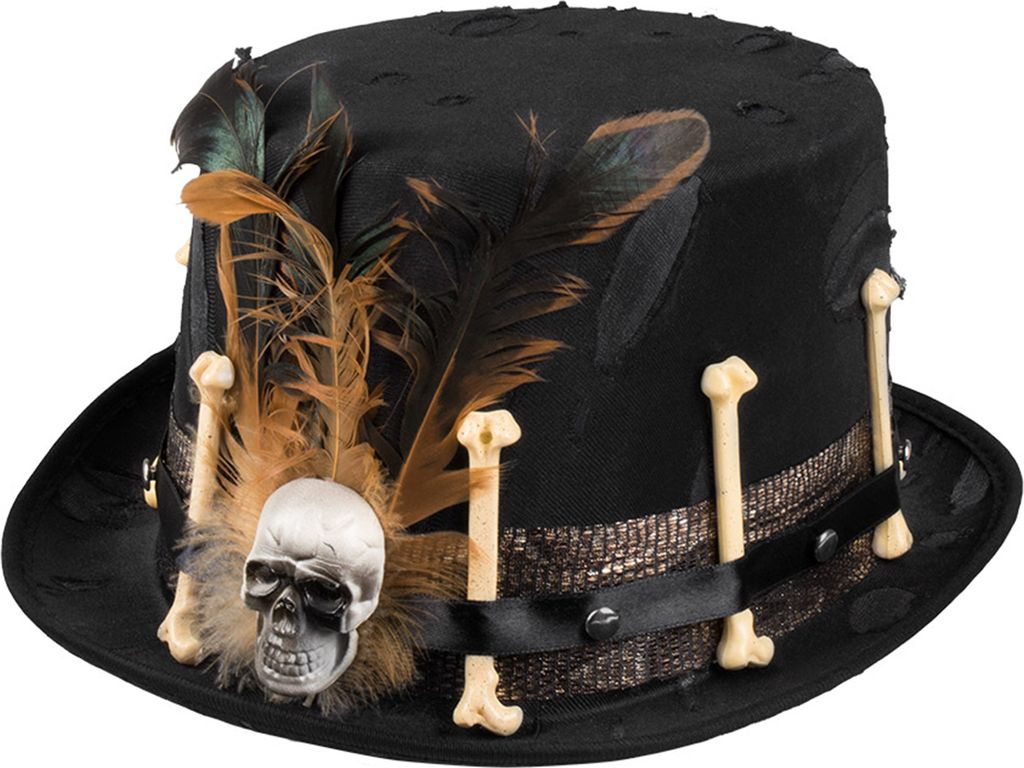 Cappello a cilindro voodoo accessorio per costume di Immagine del prodotto 
