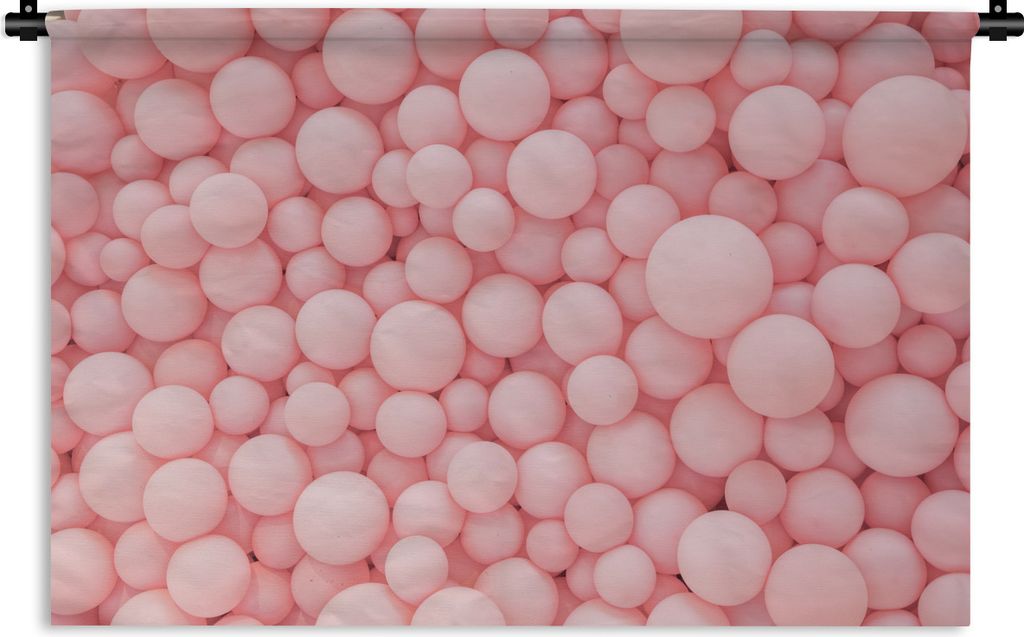 MuchoWow Wandteppich Wandbehang Rosa Luftballons 150x100 cm Tapisserie Dekoration Wandtuch - Waschbar - Tapisserien - Wand-Decke