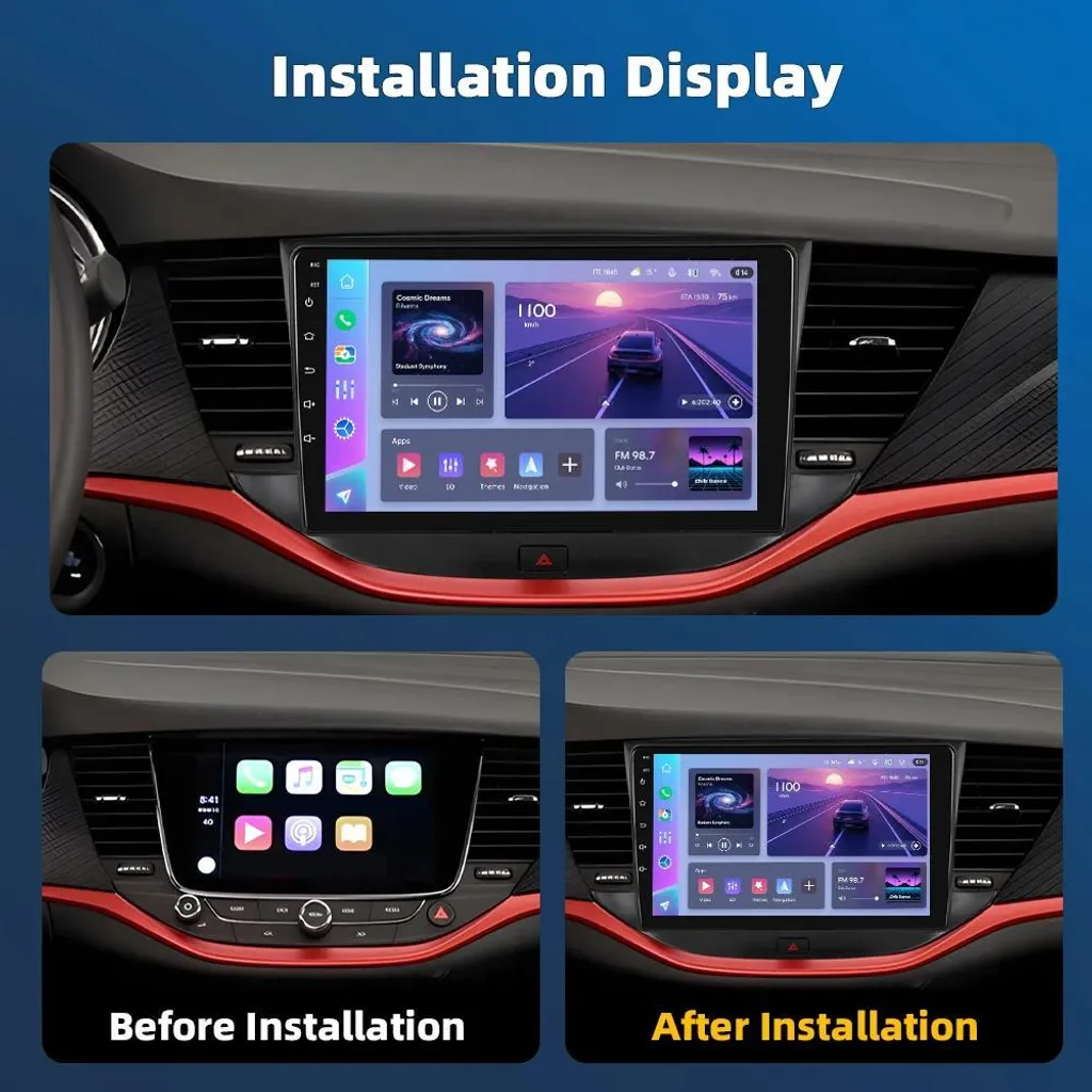 Autoradio GPS CarPlay Android Auto - Écran Tactile 9" pour Navigation