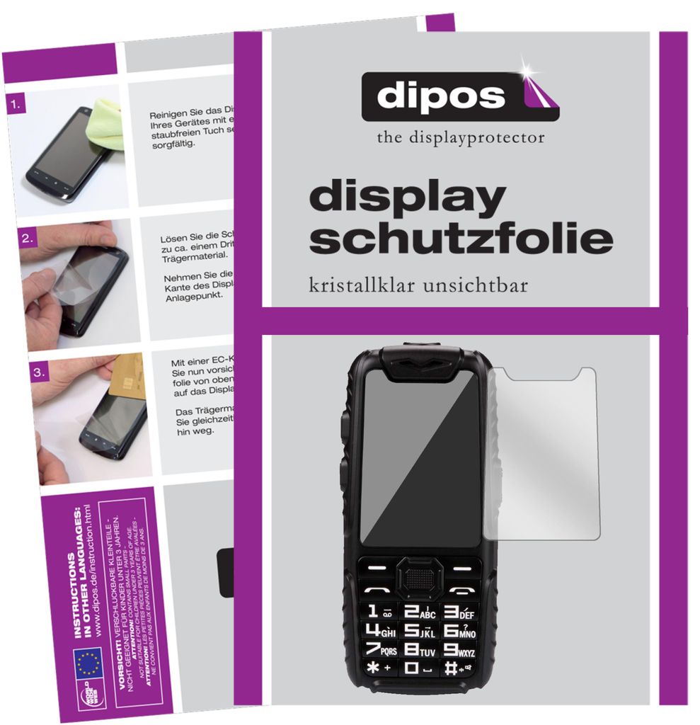 6x Schutzfolie für Guophone A6 klar Displayschutzfolie Folie Display Schutz