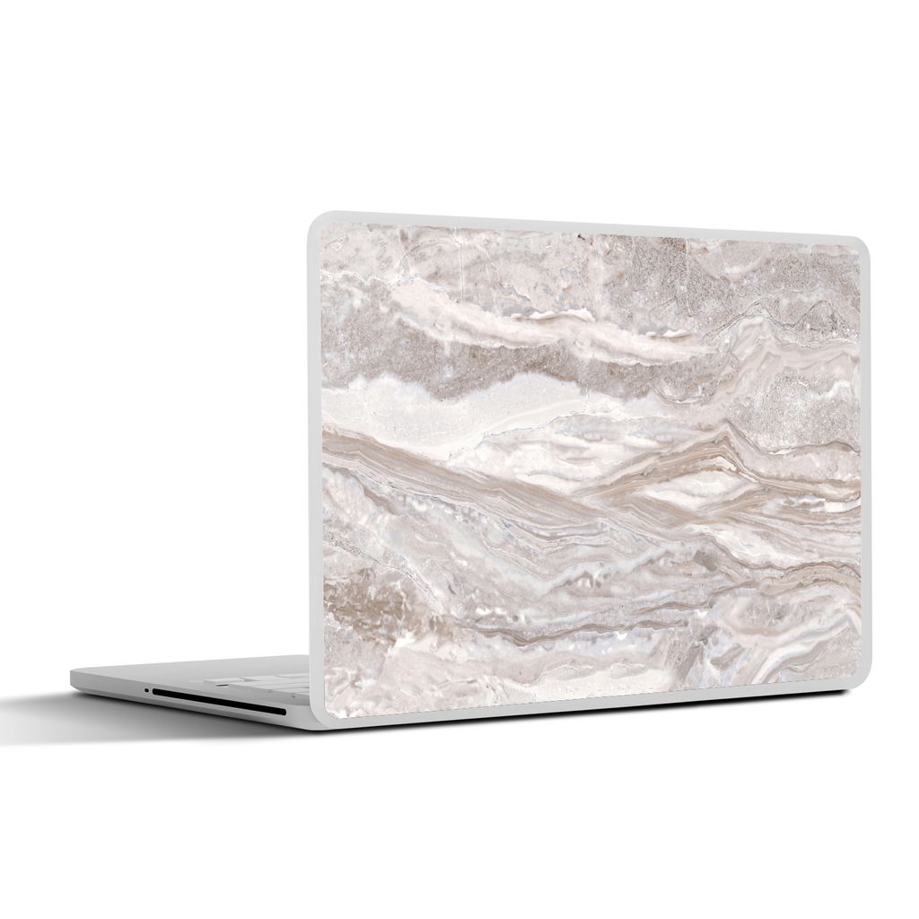 MuchoWow Laptop Aufkleber Sticker Cover Marmor - Steine - Rosa - Textur 40x30 cm - Laptop Dekoration - Selbstklebend