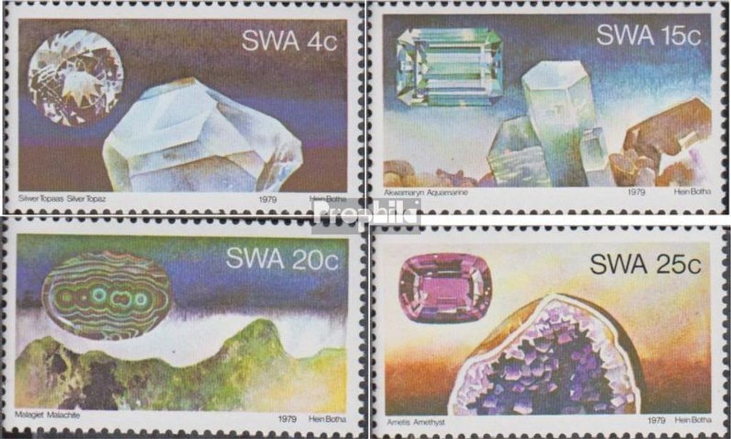 Briefmarken Namibia - Südwestafrika 1979 Mi 462-465 (kompl.Ausg.) postfrisch Schmucksteine