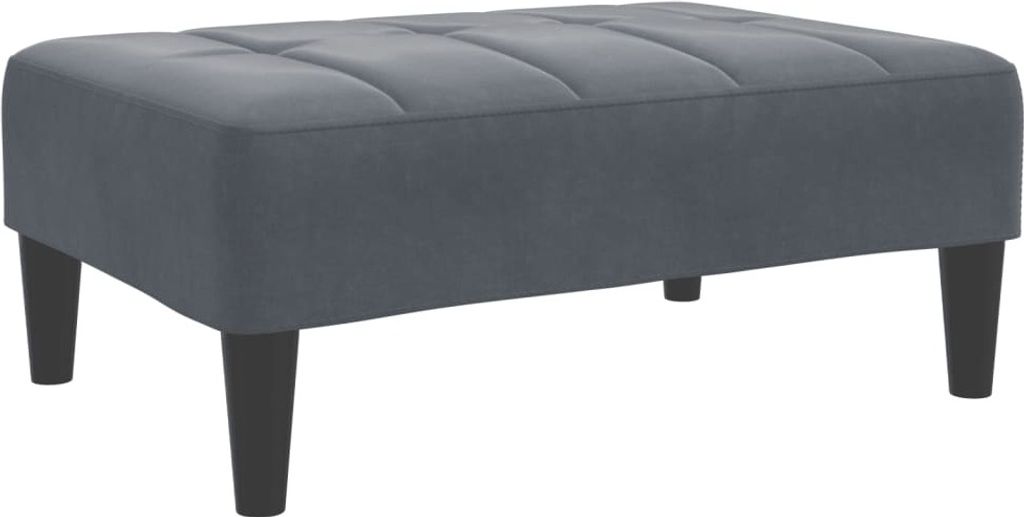 Fußhocker Dunkelgrau 77x55x31 cm Samt