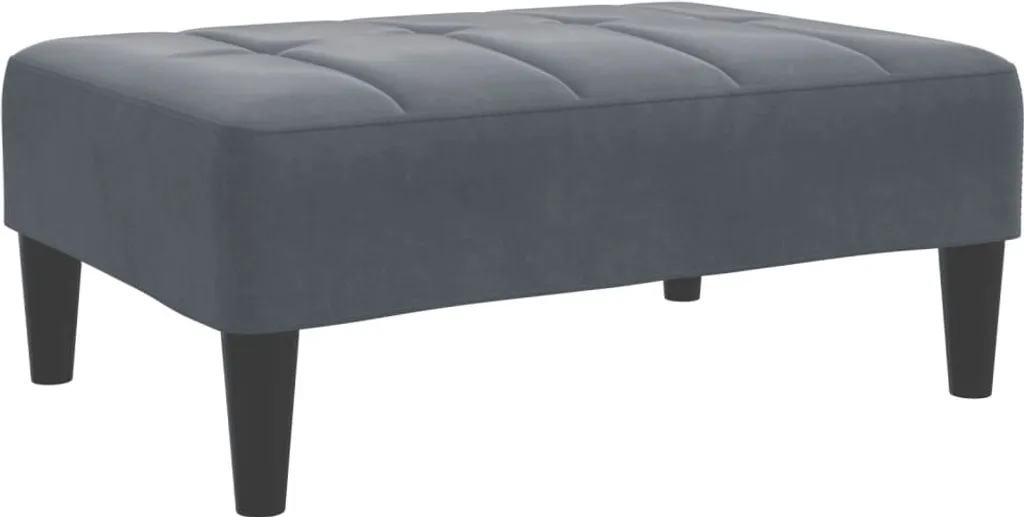 vidaXL Sgabello in Velluto Grigio Scuro 77x55x31 cm | Specifiche e Qualità