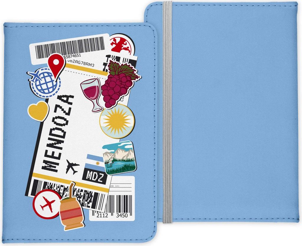 22Feels Mendoza Souvenir Reisepasshülle Organizer Reisen Gadgets Argentinien Südamerika Urlaub Kunst-Leder Etui Cover Frauen Männer Kinder