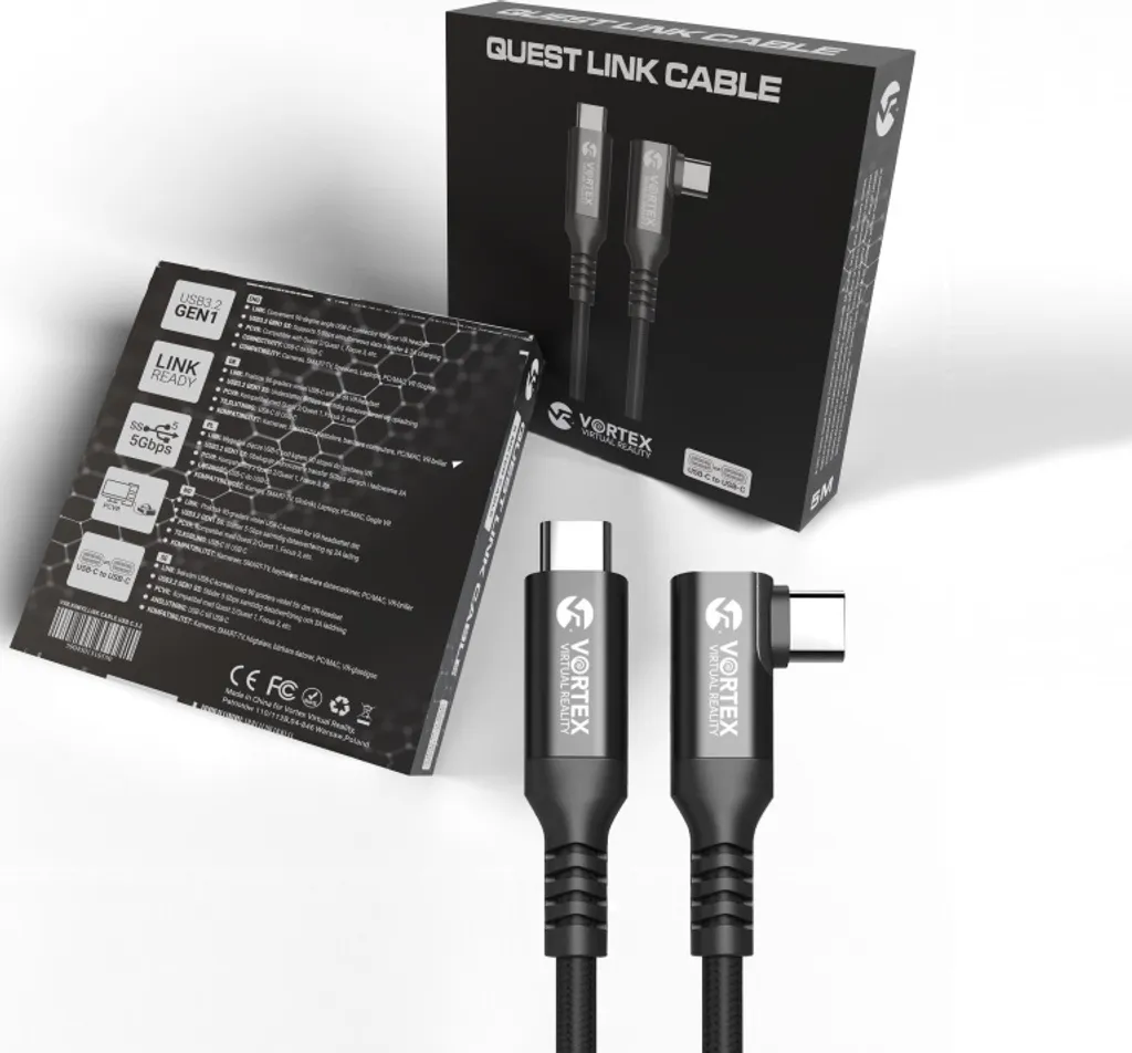 Cavo Meta Quest Link 5m VORTEX VR | USB-C Alta Qualità Quest 3 2 - 2