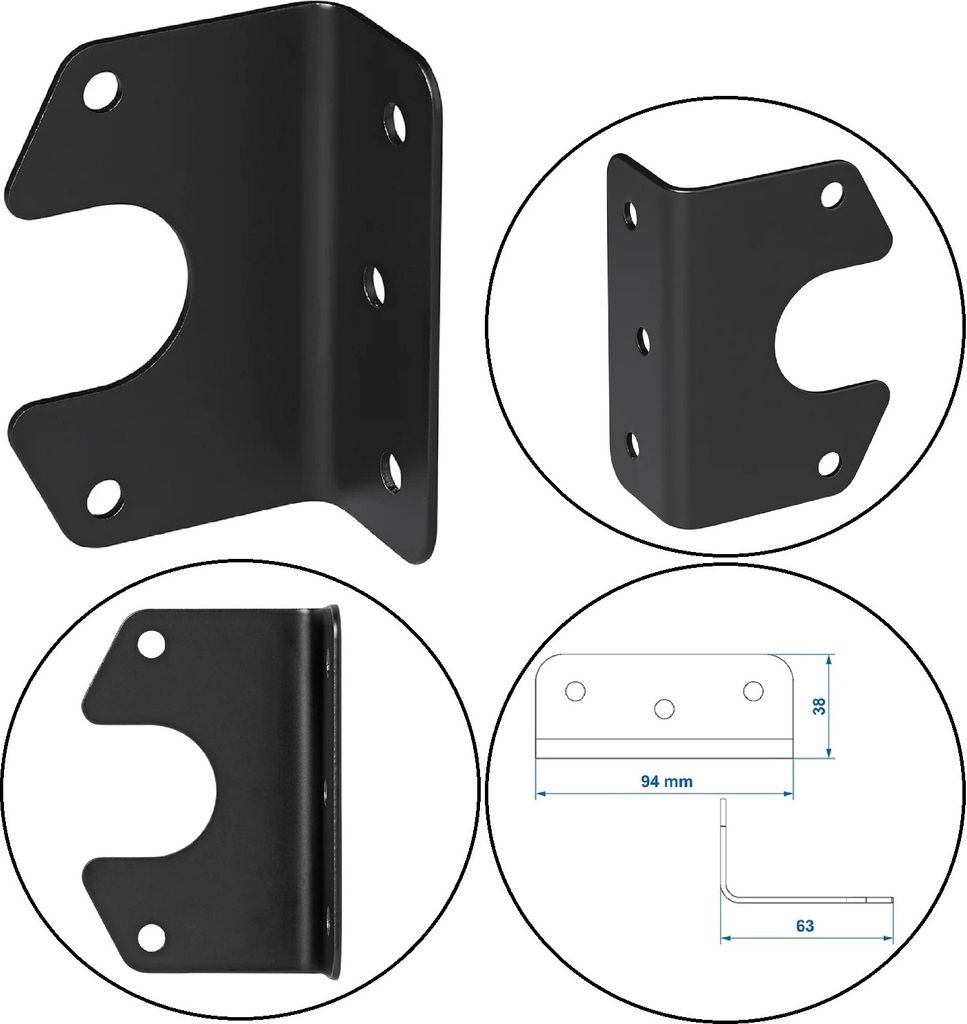 Steckdosenhalterung 7 und 13 polig Halter Anhänger Steckdose Halterung 9,4 x 6,3