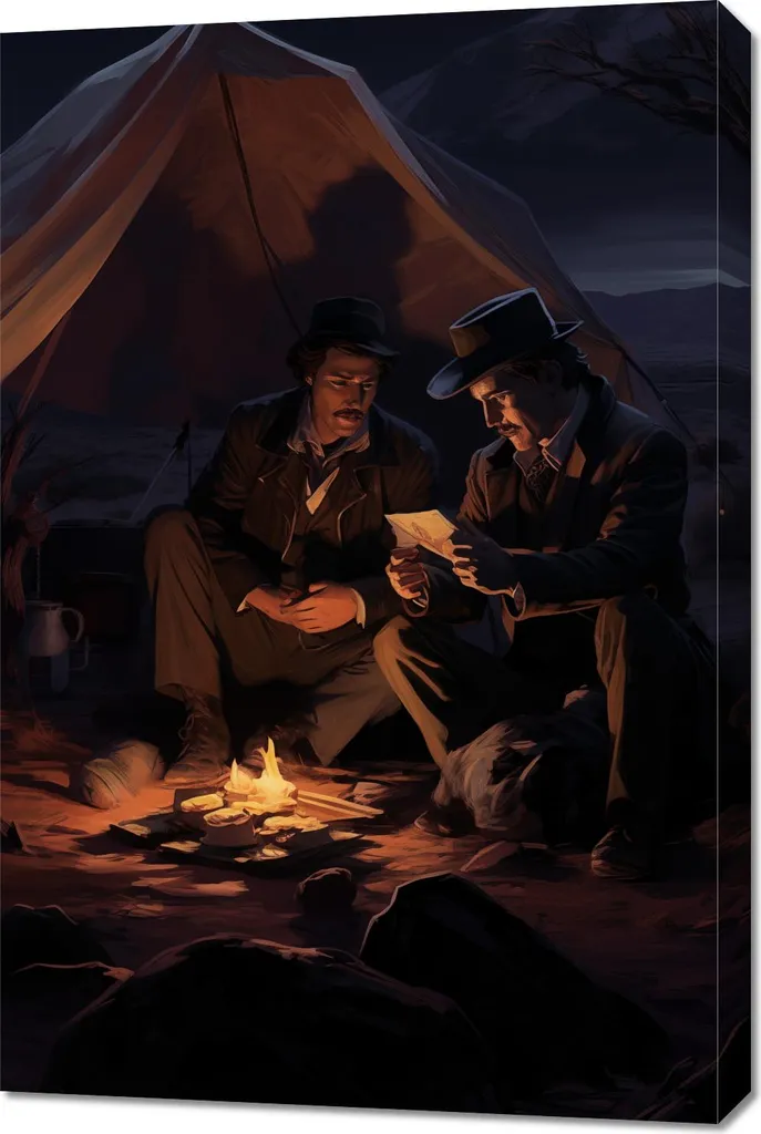 Déco Murale Far West 60x90 cm - Idéal Salon Ambiance Western Nocturne