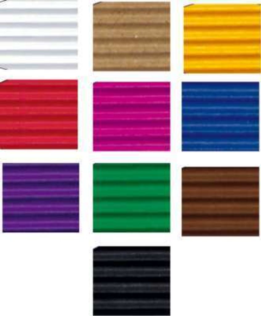 folia Bastelwellkarton, (B)500 x (H)700 mm, farbig sortiert Immagine del prodotto 