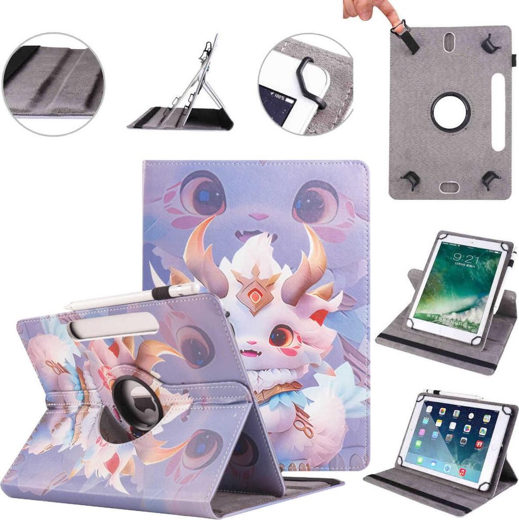 Für Lenovo Idea Tab 11 Zoll 360 Grad Universelle Motiv 13 Tablet Tasche Kunstleder