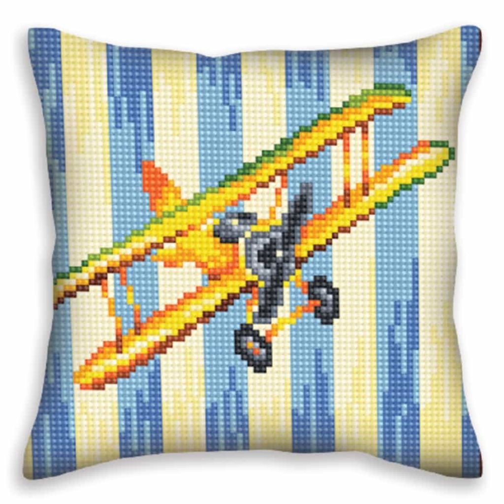 CdA Kreuzstichkissen "Nostalgie" 5400, 40x40cm, Stickbild vorgezeichnet