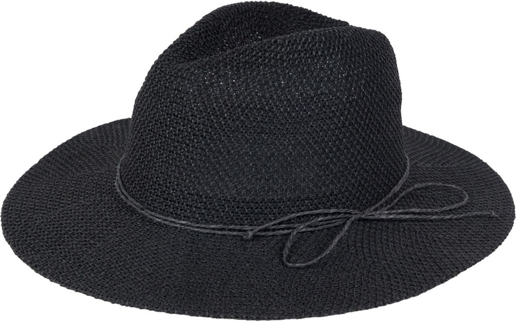 styleBREAKER Damen Panama Sonnenhut mit dünnem Hutband, Strohhut, Schlapphut, Sommerhut, Fedora Hut 04025040