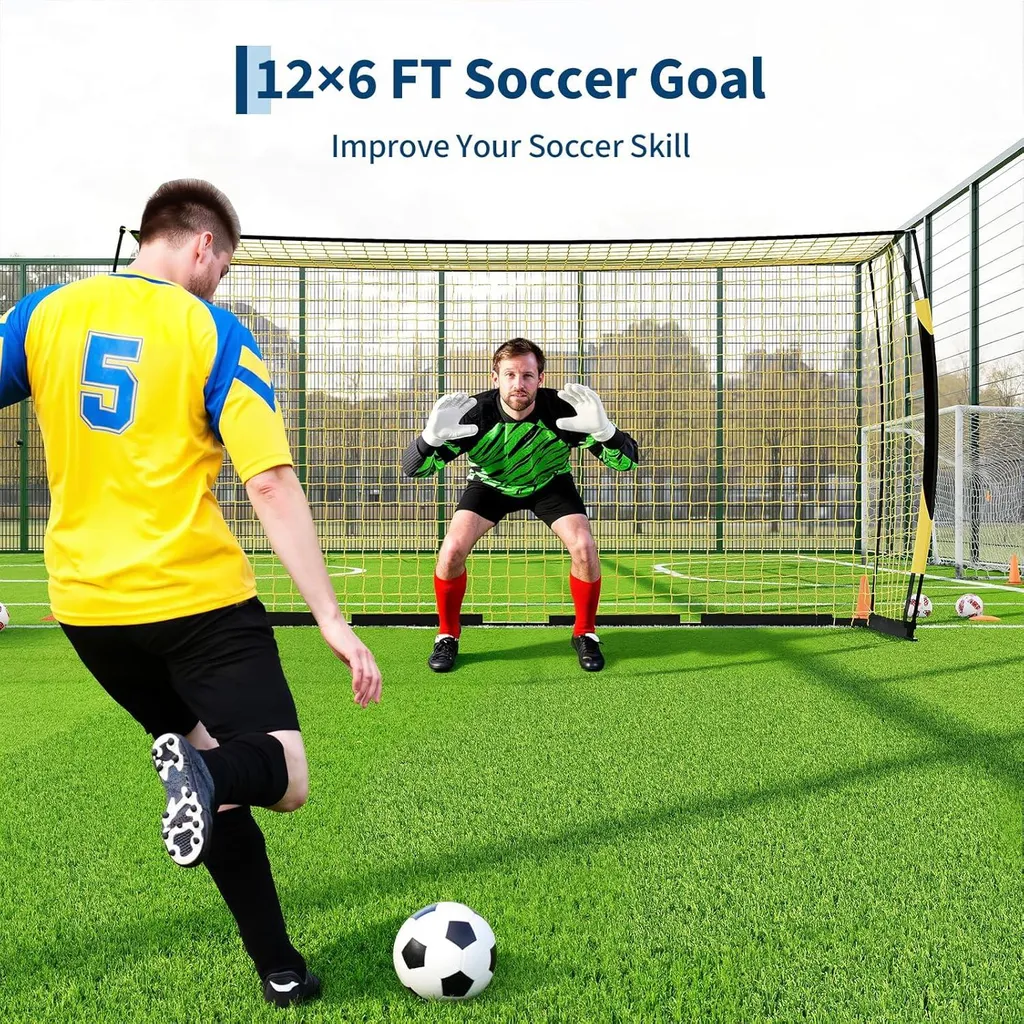 But de foot pliable en métal durable jaune, structure haute qualité