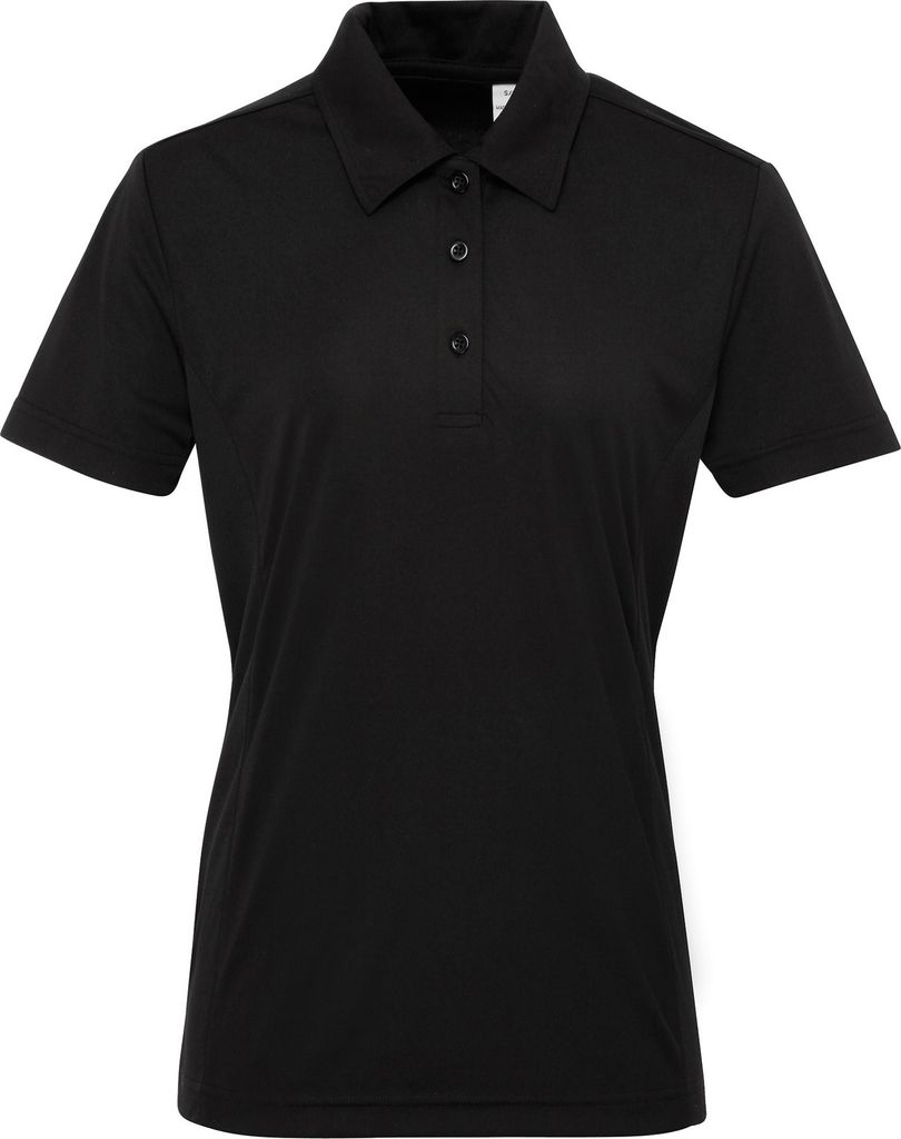 Tri Dri Damen Polo-Shirt, kurzärmlig RW4853 (Medium) (Schwarz)