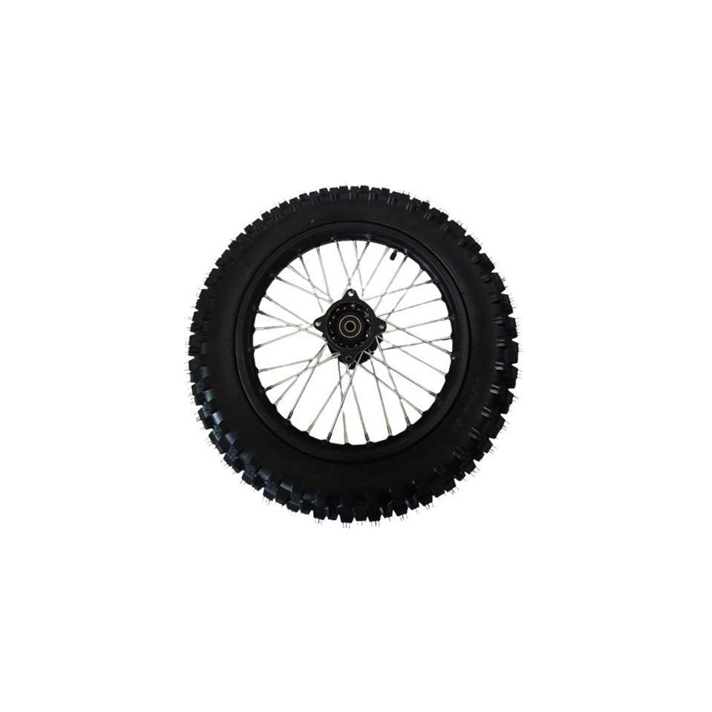 Dirtbike Komplettrad Pitbike Stahlfelge Ersatzreifen hinten Produktbild 