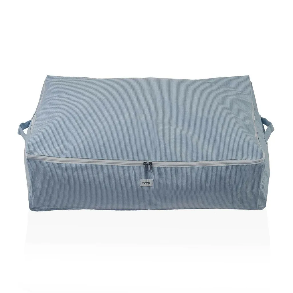 Boîte de rangement Versa Corduroy bleu 50x20x70 cm contre le désordre