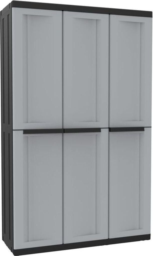 Kreher Dreitüriger XXL Kunststoffschrank 'C-TWIST' mit drei Produktbild 1
