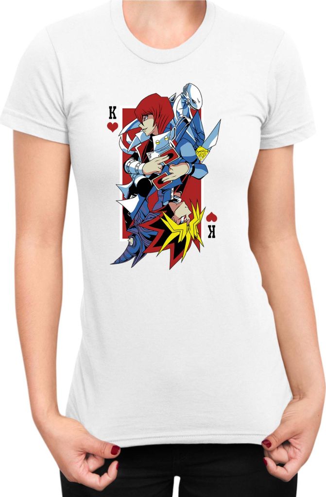 Damen T-Shirt Japan Manga Anime Comics Yu Gi 018, Lady L / Weiß