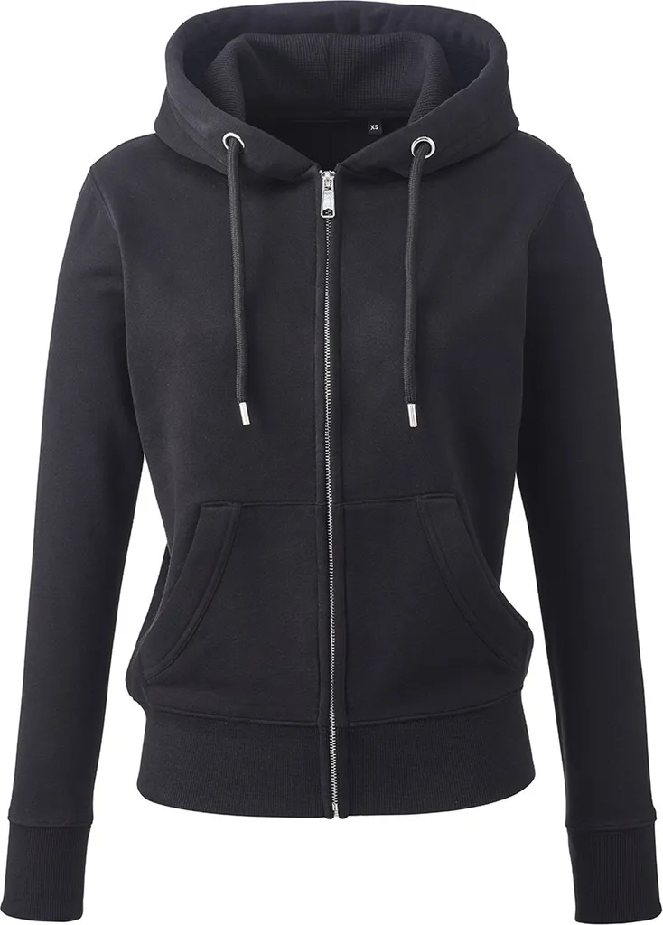 Sweat sport bio femme à capuche et zip Anthem Noir S PC4320 - Mi-saison