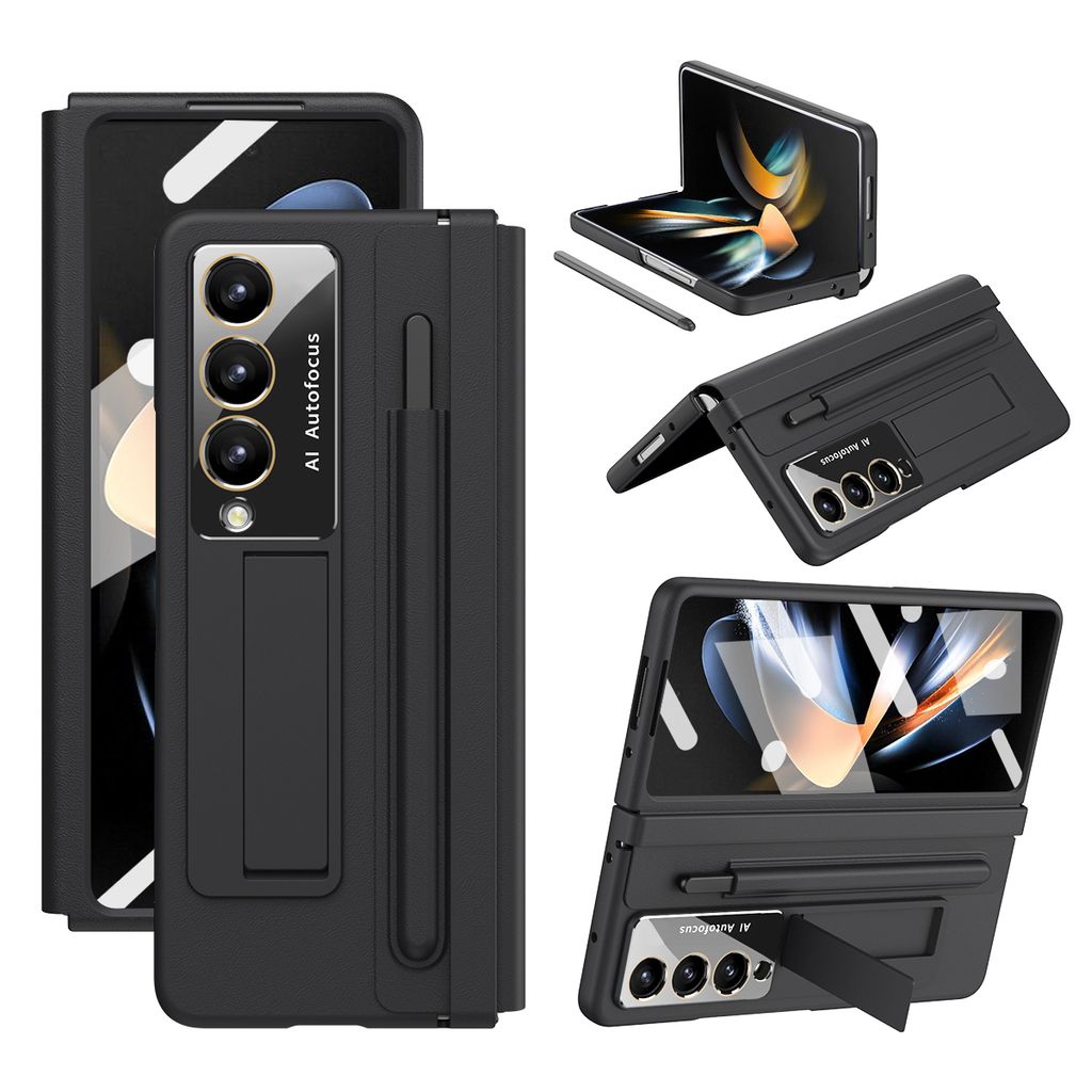 Kožené pouzdro na Samsung Galaxy Z Fold 4 5G s koženým Obrázek produktu 