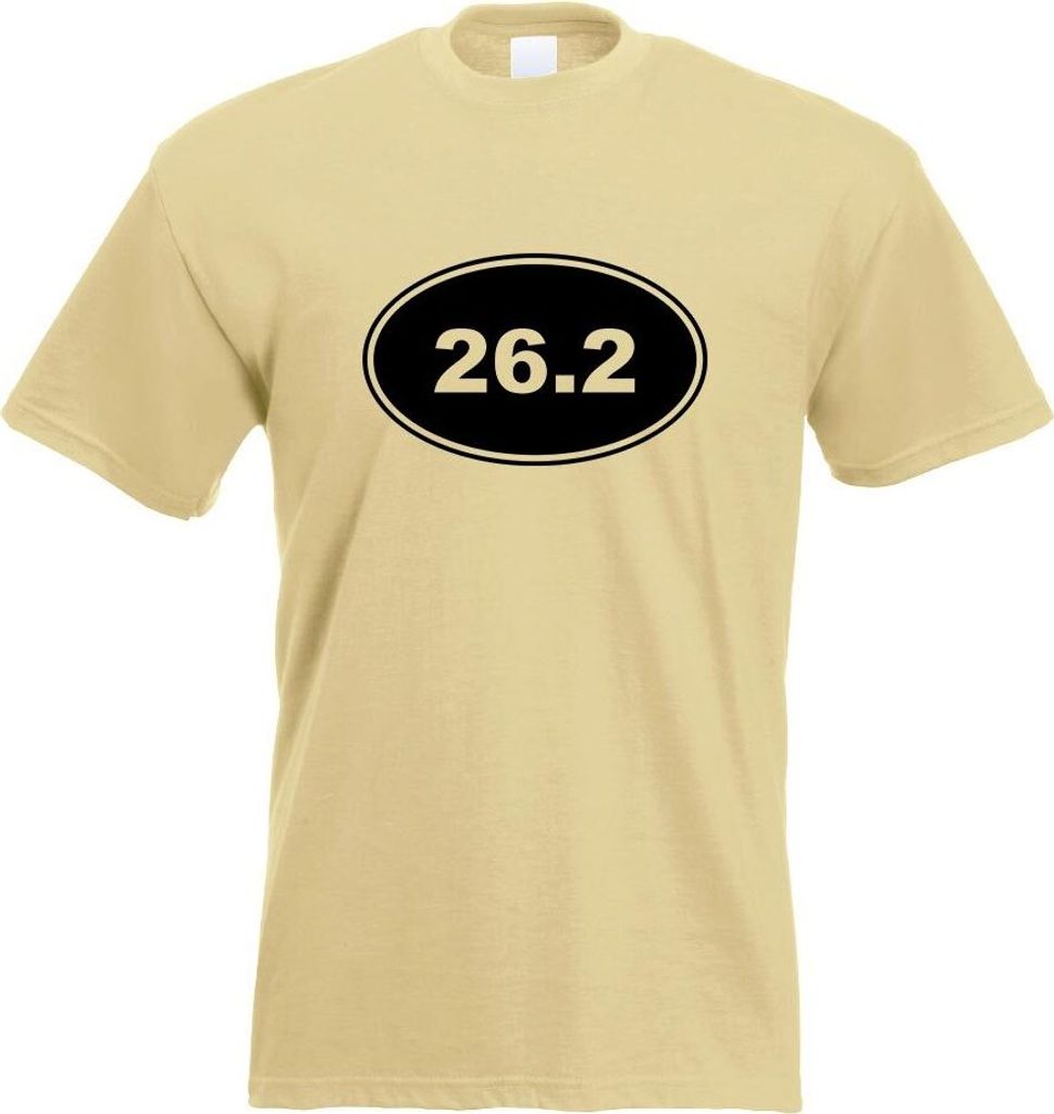 Kiwistar - T-Shirt - Khaki - 26.2 Run Herren Funshirt Bedruckt Design Sprüche Spruch Motive - mit Motiv Bedruckt - Funshirt Design - Sport - Freiz...