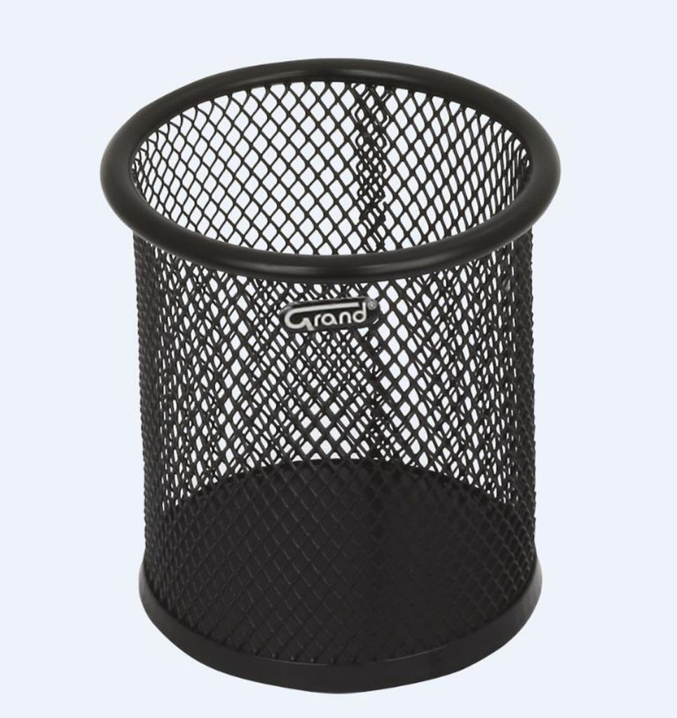 Metallischer Schreibtisch-Organizer ""Grand"" in elegantem Gittermuster - Ideal zur Stifteaufbewahrung und Büroorganisation