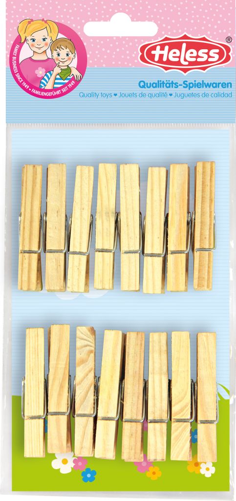 Heless Wasknijpers hout (16st.)